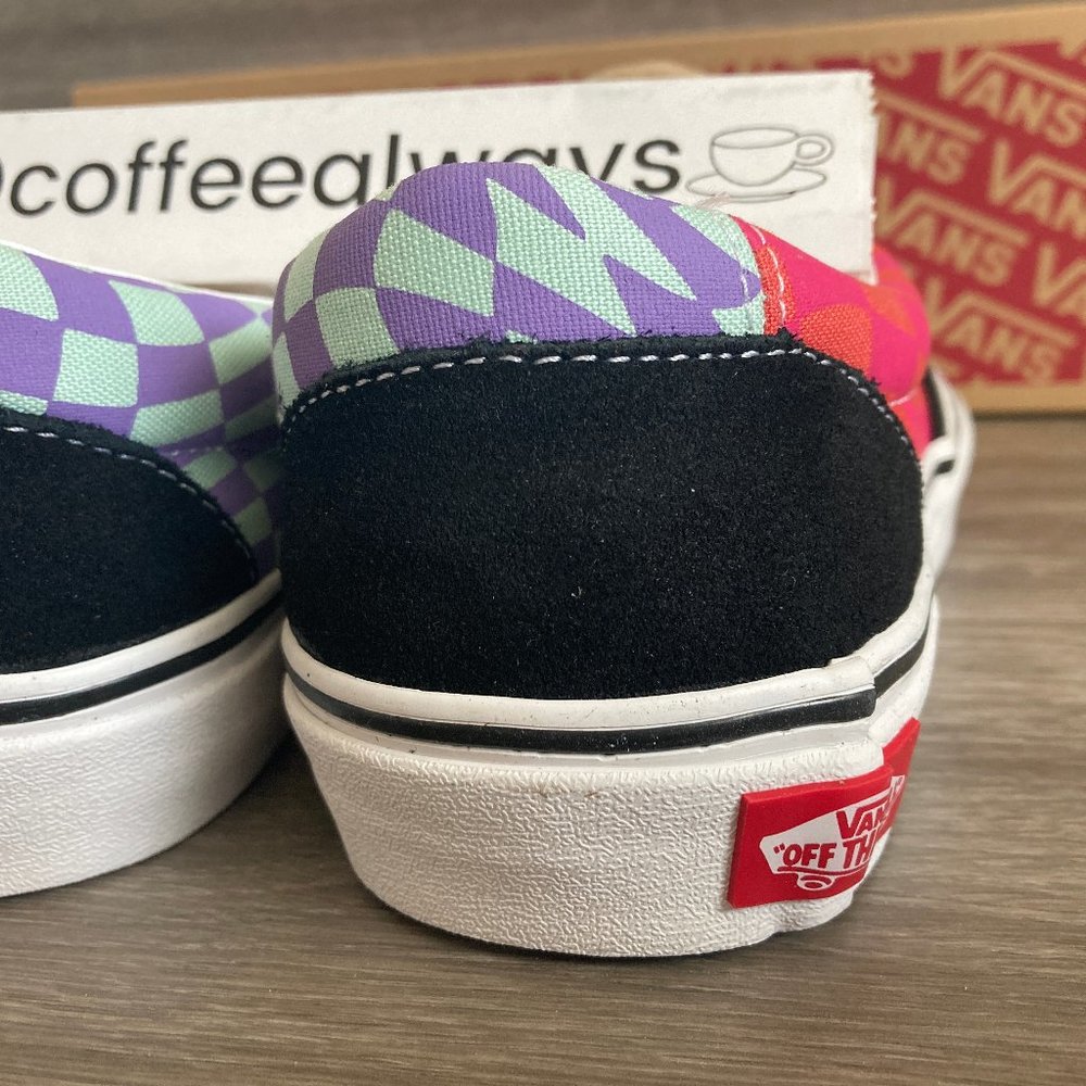 Vans Slip-On Twist Warp Checker Black Paprika NWB - Picture 9 of 10